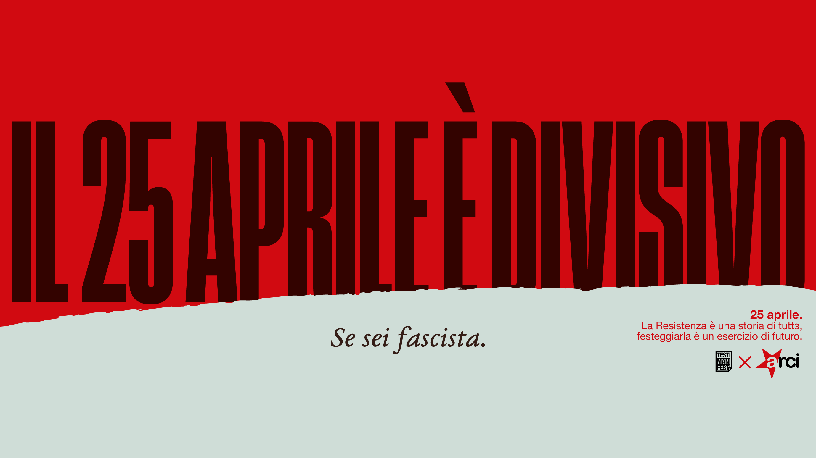 Il 25 aprile è divisivo... se sei fascista.