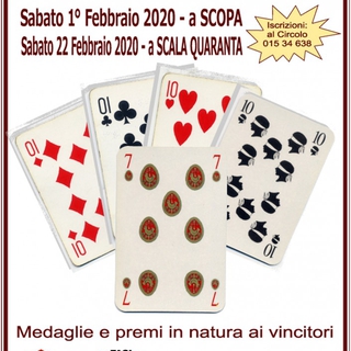 Due tornei di carte a Su nuraghe: “a scopa” e “scala quaranta”