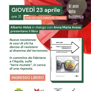 Presentazione del libro "Cosa ci Salva da un terremoto ?" di Alberto Abbà