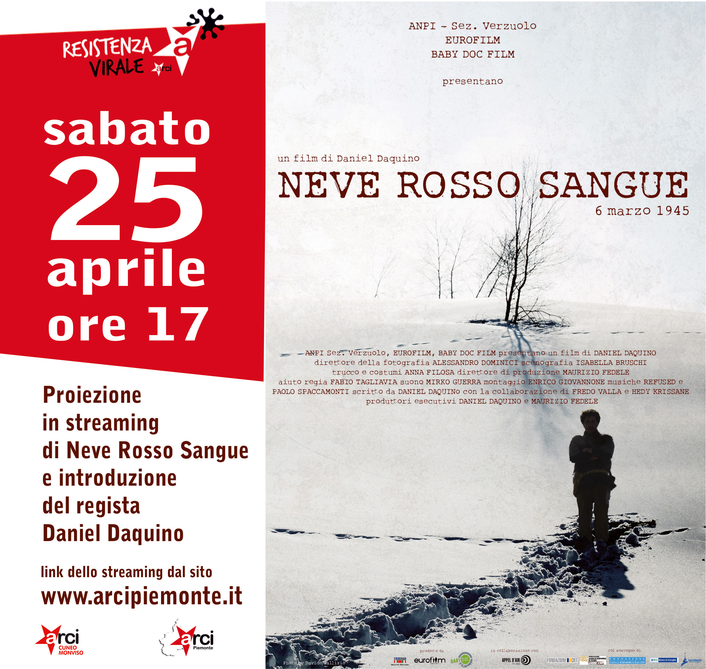 25 aprile: "Neve Rosso Sangue" di Daniel Daquino