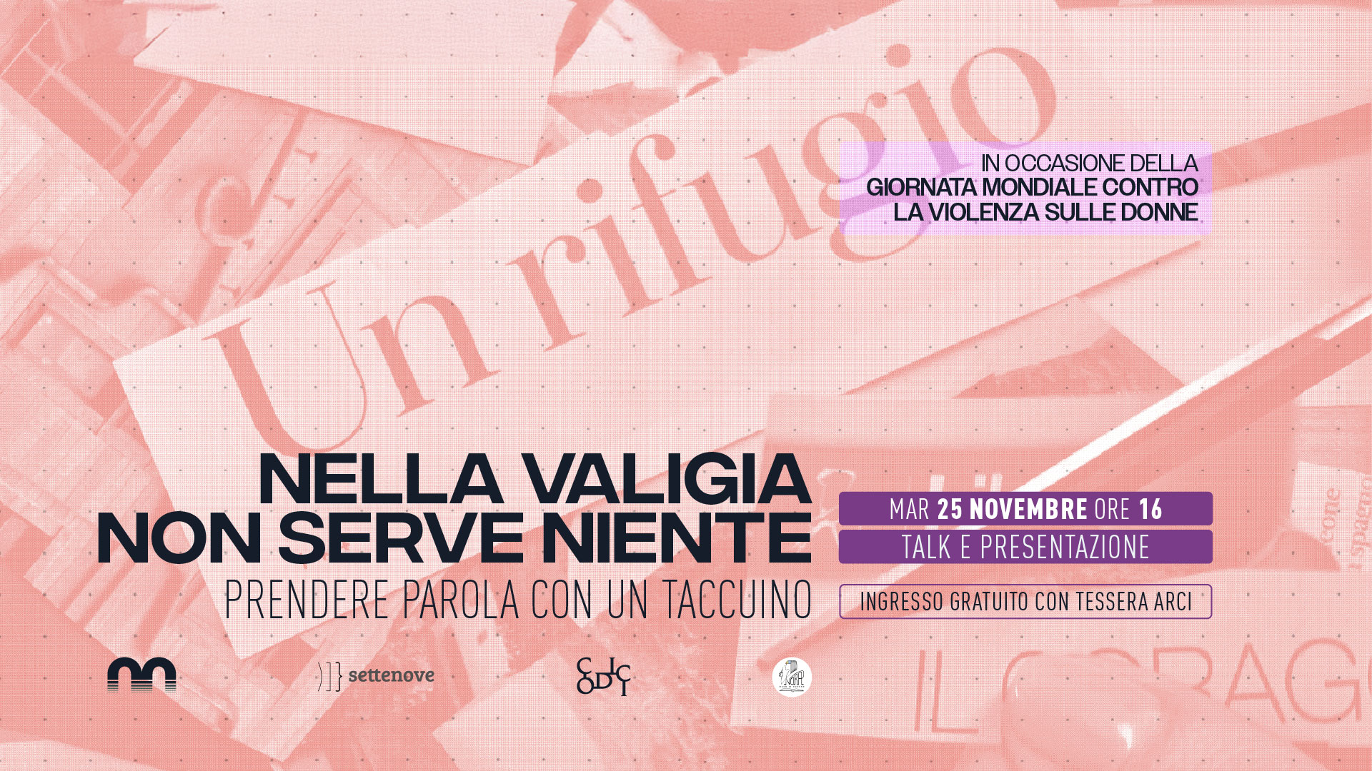 Nella valigia non serve niente. Prendere le parole con un taccuino.