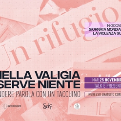 Nella valigia non serve niente. Prendere le parole con un taccuino.