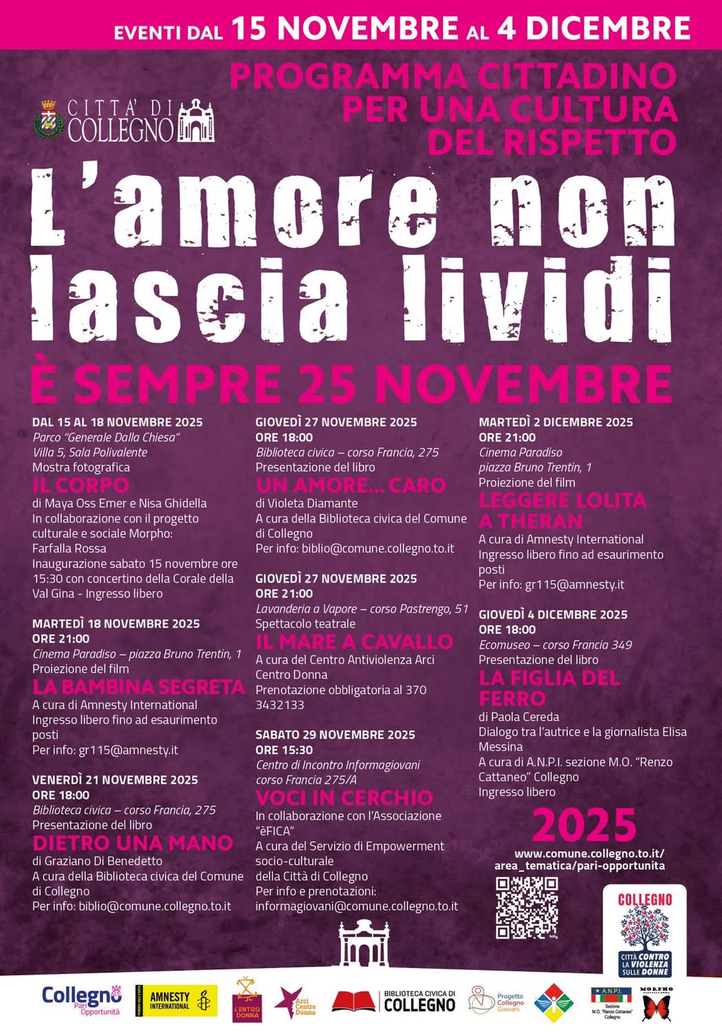 “È sempre 25 novembre – L’amore non lascia lividi”