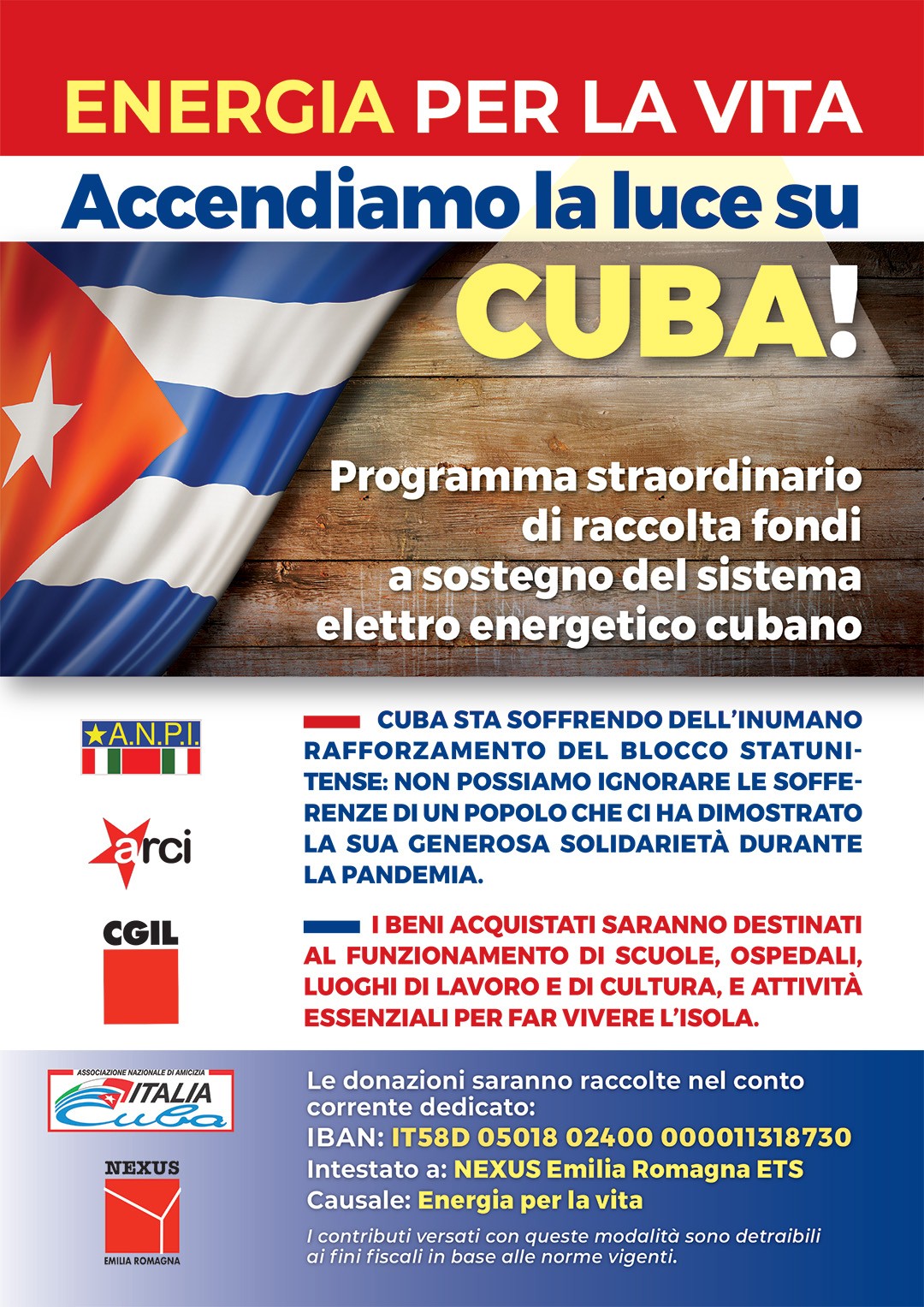Energia per la vita. Accendiamo la luce a Cuba!