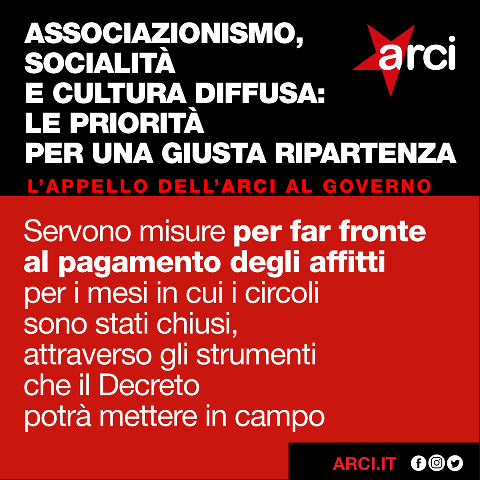 Fase 2, appello al Governo dell’ARCI: la promozione dell’associazionismo, della socialità e della cultura diffusa sono una priorità per la giusta ripartenza