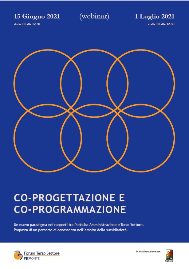 Forum Terzo Settore: webinar coprogettazione e coprogrammazione – Un nuovo paradigma nei rapporti tra Pubblica Amministrazione e Terzo Settore