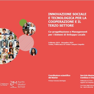 Webinar di presentazione del Master "Innovazione sociale e tecnologica per la cooperazione e il terzo settore"